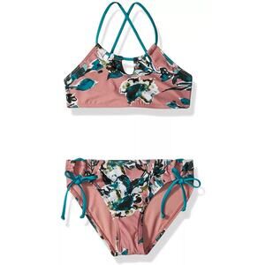 Splendid Girls - Tie Dye Stripe High Neck Bikini Set SZ 8